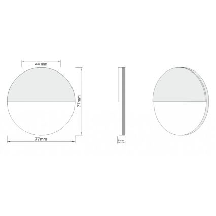 LDST RO-01-SS-BZ4 - Iluminación LED para escaleras ROBIN 4xLED/1,2W/230V cromo mate