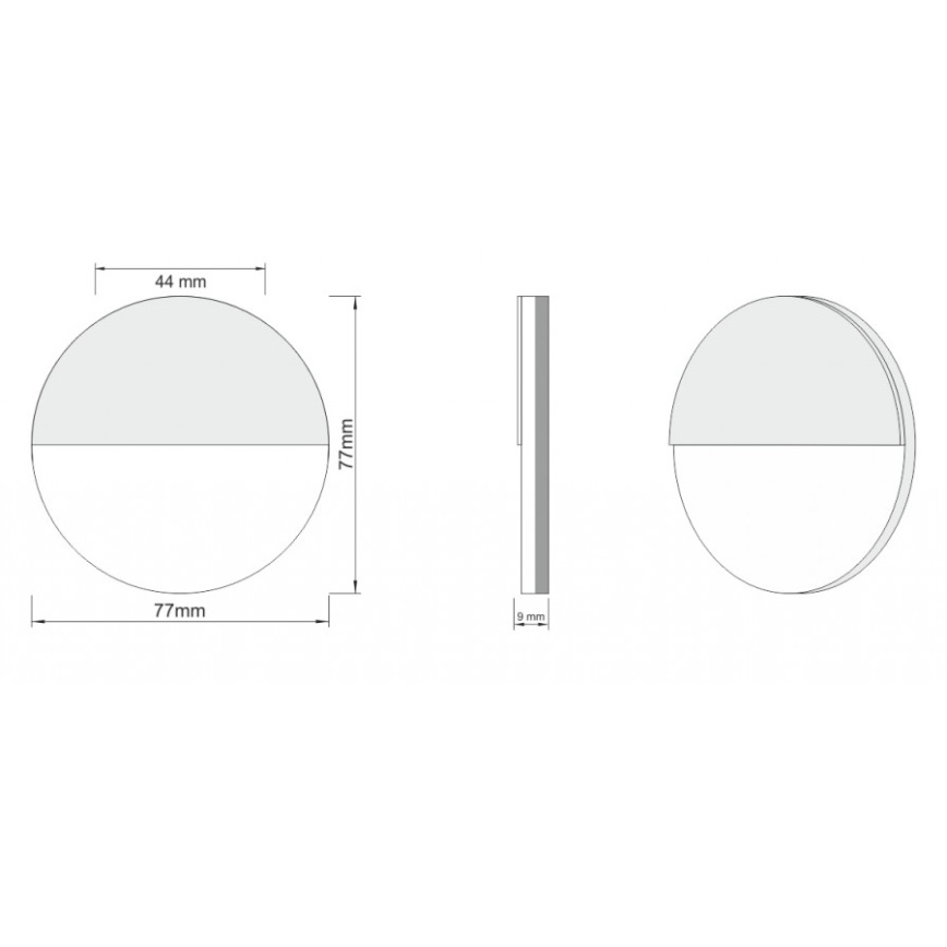 LDST RO-01-SZ-BZ4 - Iluminación LED para escaleras ROBIN 4xLED/1,2W/230V dorado 6500K