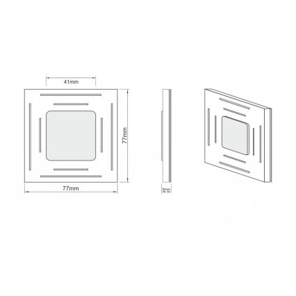 LDST SP-01-SS-BZ8 - Iluminación LED para escaleras SPACE 8xLED/1,2W/230V cromo mate