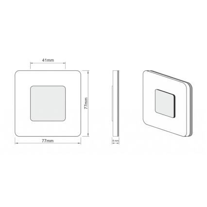 LDST SW-01-SC-BC8 - Iluminación para escaleras SWIFT 8xLED/1,2W/230V