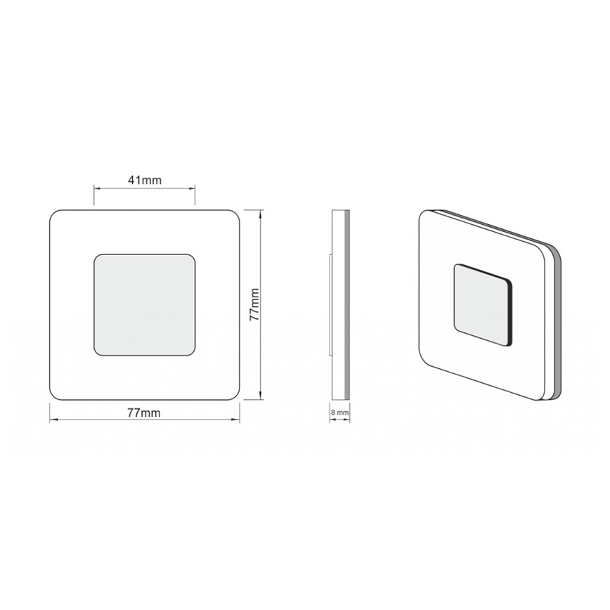LDST SW-01-SC-BC8 - Iluminación para escaleras SWIFT 8xLED/1,2W/230V