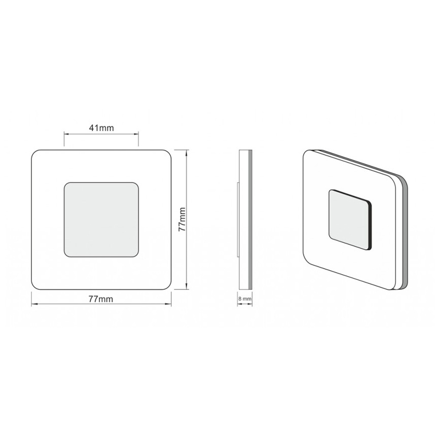 LDST SW-01-SS-BC8 - Iluminación para escaleras SWIFT 8xLED/1,2W/230V