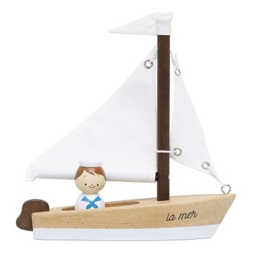 Le Toy Van - Velero de madera con capitán haya
