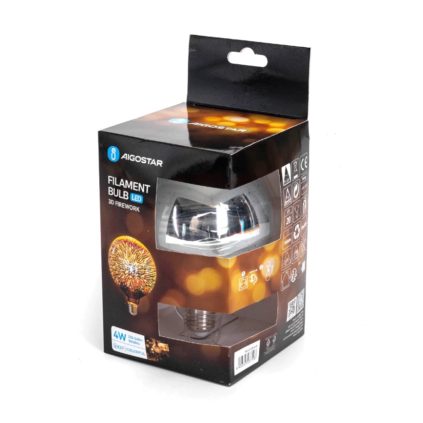 LED 3D Bombilla decorativa E27/4W/230V - Aigostar