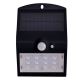 LED Aplique solar con sensor LED/1.5W/3,7V IP65 negro