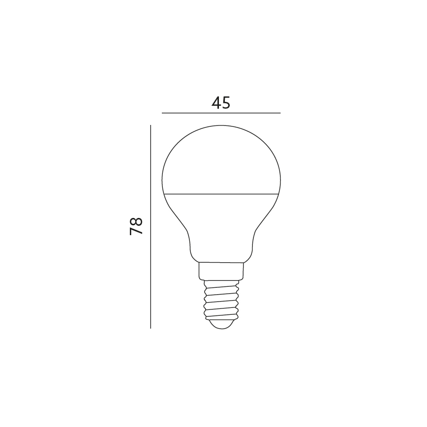 LED Bombilla E14/7W/230V 3000K 525lm