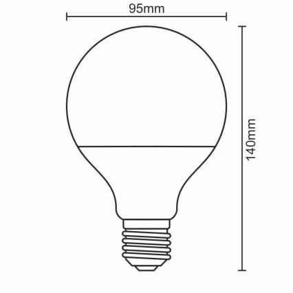 LED Bombilla E27/18W/165-265V 3000K