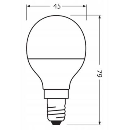 LED Bombilla hecha de plástico reciclado P45 E14/4,9W/230V 4000K - Ledvance