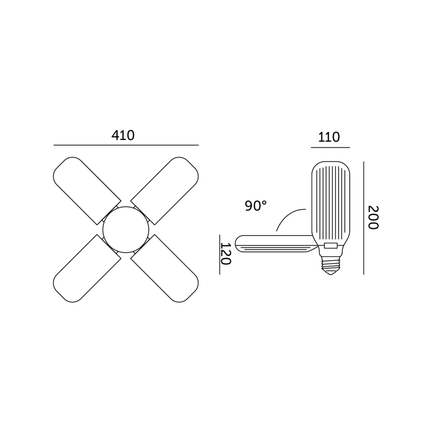 LED Bombilla para cultivo de plantas VITABLOOM E27/40W/230V 1200K - Brilagi