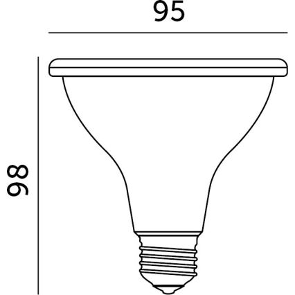 LED Bombilla para cultivo de plantas VITABLOOM E27/9W/230V 1200K blanco - Brilagi