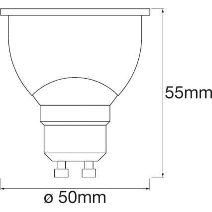 LED Bombilla regulable SMART+ GU10/5W/230V 2700K-6500K Wi-Fi - Ledvance