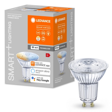 LED Bombilla regulable SMART+ GU10/5W/230V 2700K-6500K Wi-Fi - Ledvance