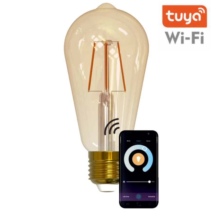 LED Bombilla regulable VINTAGE ST64 E27/5,5W/230V 1800-2700K Wi-fi Tuya