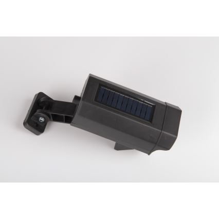 LED Cámara de video vigilancia falsa con sensor y con panel sol. LED/5W/5,5V 800 mAh IP65 + control remoto
