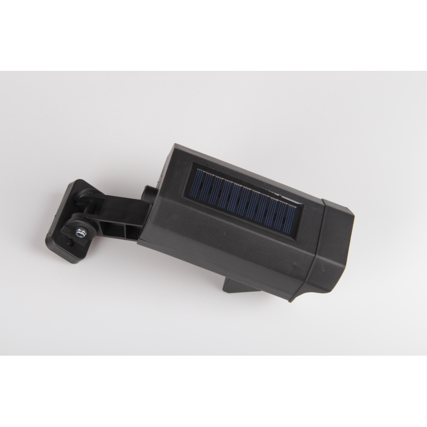 LED Cámara de video vigilancia falsa con sensor y con panel sol. LED/5W/5,5V 800 mAh IP65 + control remoto
