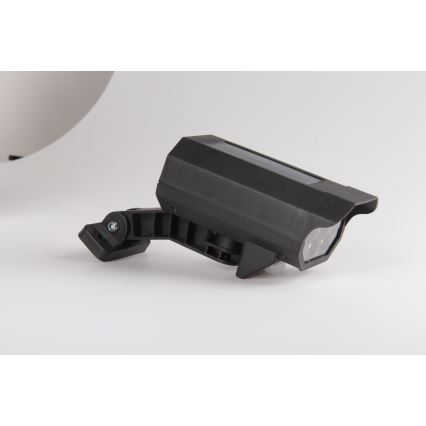 LED Cámara de video vigilancia falsa con sensor y con panel sol. LED/5W/5,5V 800 mAh IP65 + control remoto