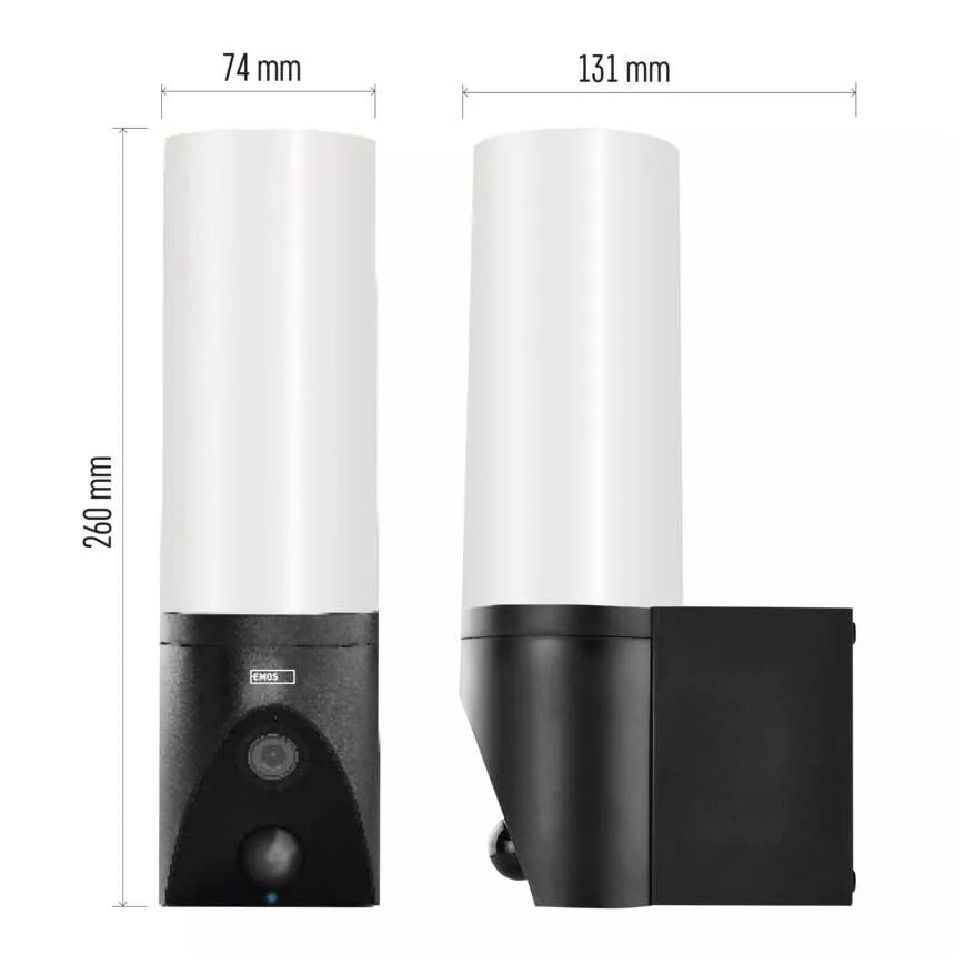 LED Cámara inteligente para exteriores con luz GoSmart LED/12W/230V 3200K IP65 Wi-Fi Tuya negro