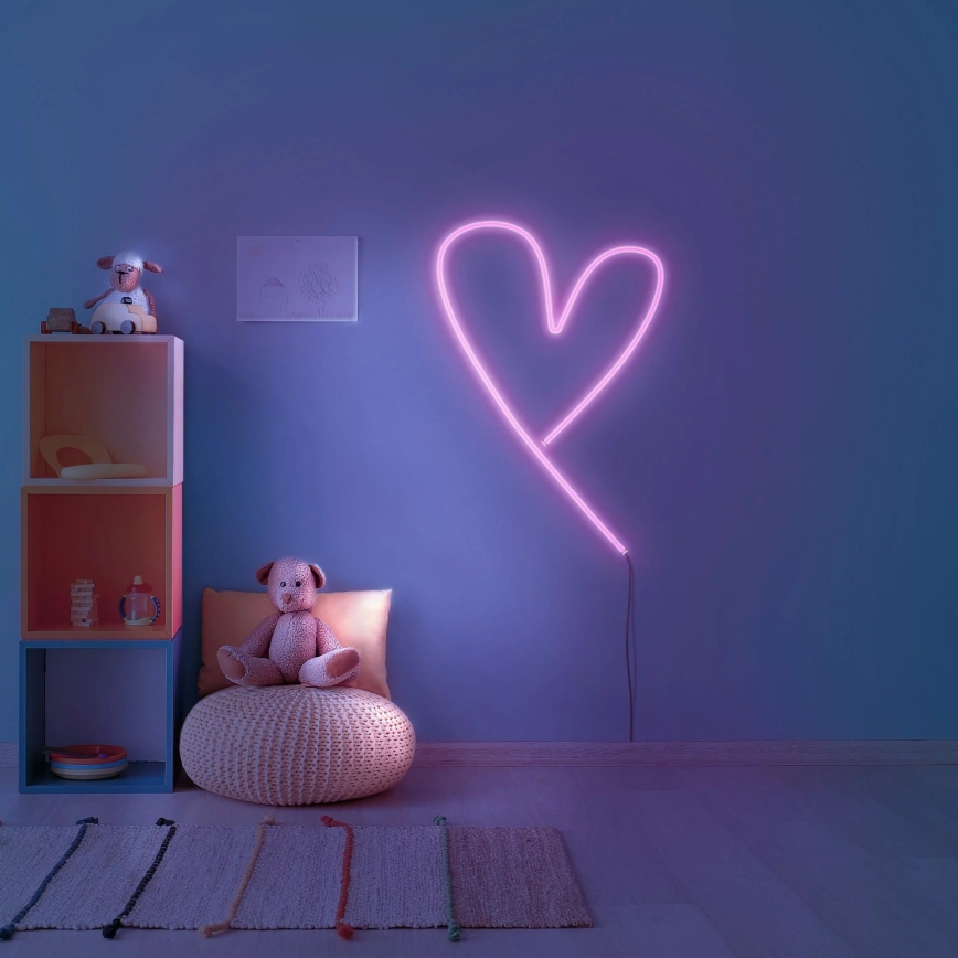 LED Cinta NEON 2 m LED/17W/12V IP65 rosa