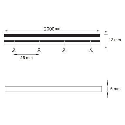 LED Cinta NEON 2 m LED/17W/12V IP65 rosa