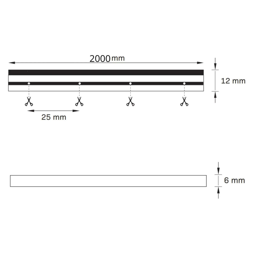 LED Cinta NEON 2 m LED/17W/12V IP65 rosa