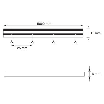 LED Cinta NEON 5 m LED/27W/12V IP65 naranja