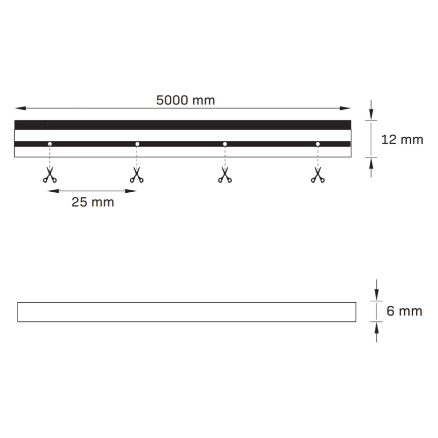 LED Cinta NEON 5 m LED/27W/12V IP65 naranja