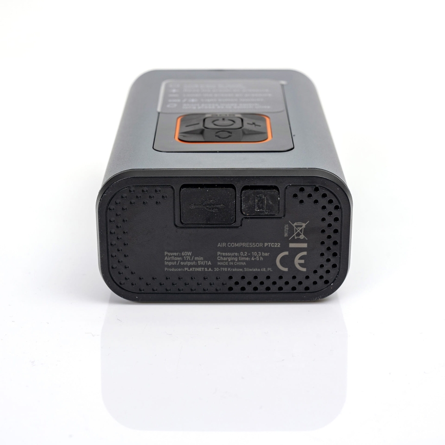 LED Compresor de bolsillo digital 3en1 4000 mAh 5W negro