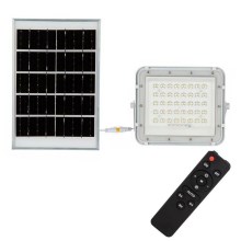 LED de exterior Regulable solar reflectora LED/10W/3,2V IP65 6400K blanco + control remoto