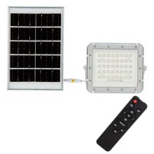 LED de exterior Regulable solar reflectora LED/6W/3,2V IP65 4000K blanco + control remoto