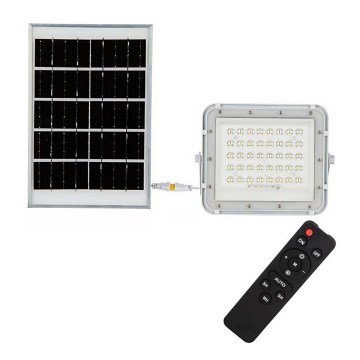 LED de exterior Regulable solar reflectora LED/6W/3,2V IP65 4000K blanco + control remoto