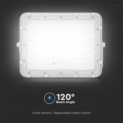 LED de exterior Regulable solar reflectora LED/15W/3,2V IP65 4000K blanco + control remoto