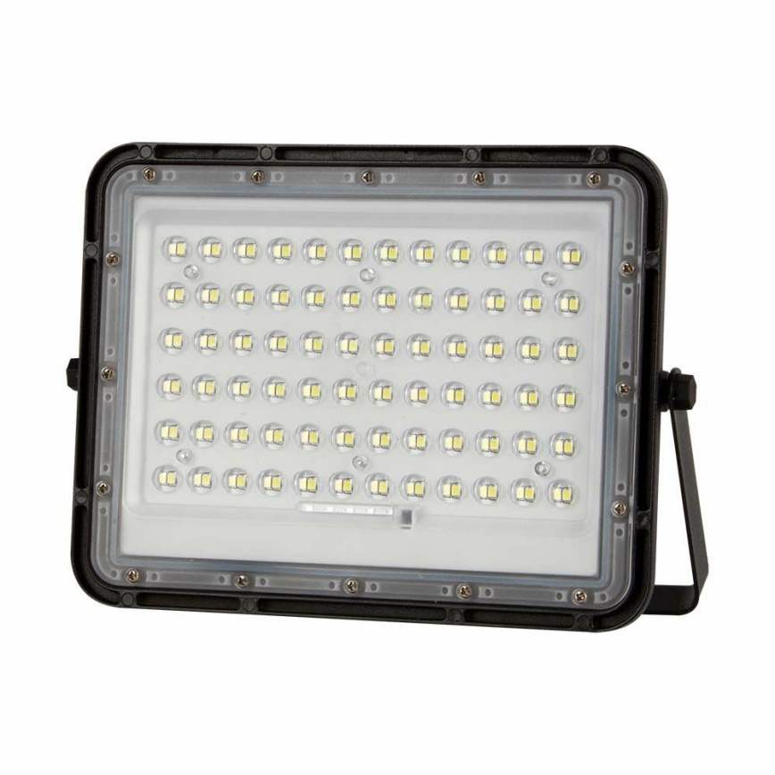 LED de exterior Regulable solar reflectora LED/15W/3,2V IP65 6400K negro + control remoto