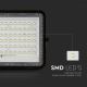 LED de exterior Regulable solar reflectora LED/15W/3,2V IP65 6400K negro + control remoto
