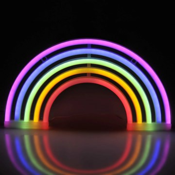 LED Decoración de pared de neón RAINBOW LED/3W/3xAA USB multicolor