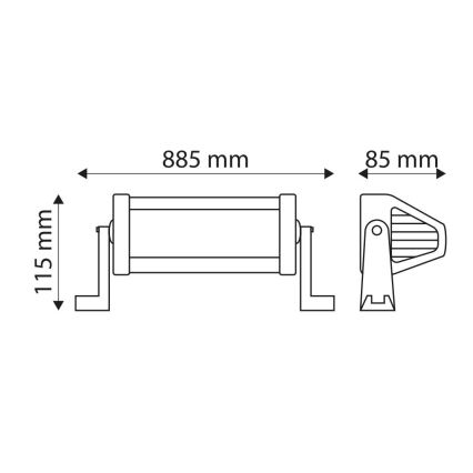 LED Faro industrial para coche EPISTAR LED/180W/10-30V IP67 6000K