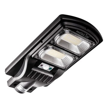 LED Farola solar regulable con sensor LED/120W/6V 6500K IP65 negro + control remoto