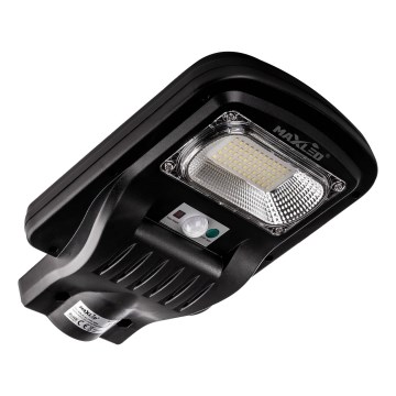 LED Farola solar regulable con sensor LED/150W/6V 6500K IP65 negro + control remoto