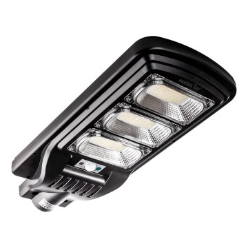 LED Farola solar regulable con sensor LED/180W/6V 6500K IP65 negro + control remoto