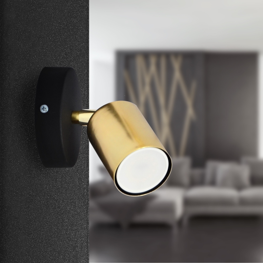LED Foco de pared TUNE 1xGU10/4,8W/230V dorado/negro