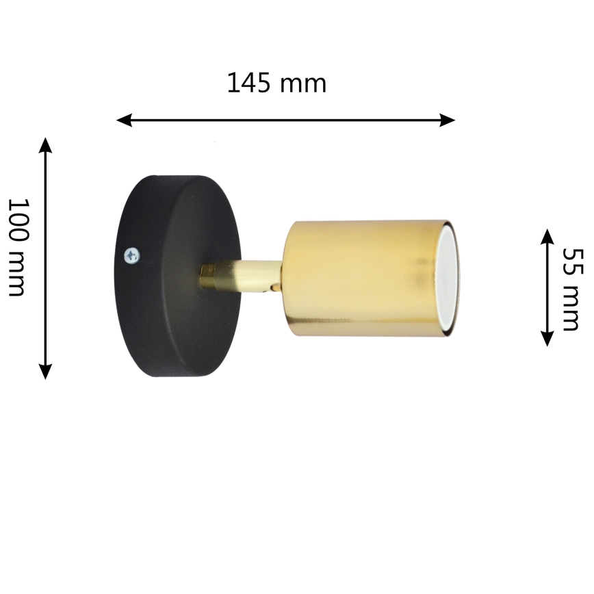 LED Foco de pared TUNE 1xGU10/4,8W/230V dorado/negro