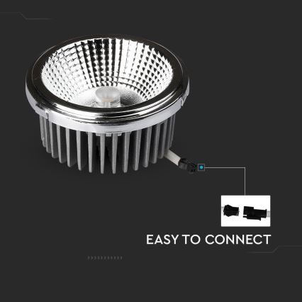 LED Foco empotrable LED/20W/230V 3000K 40°/20° diá. 11 cm cromo brillante