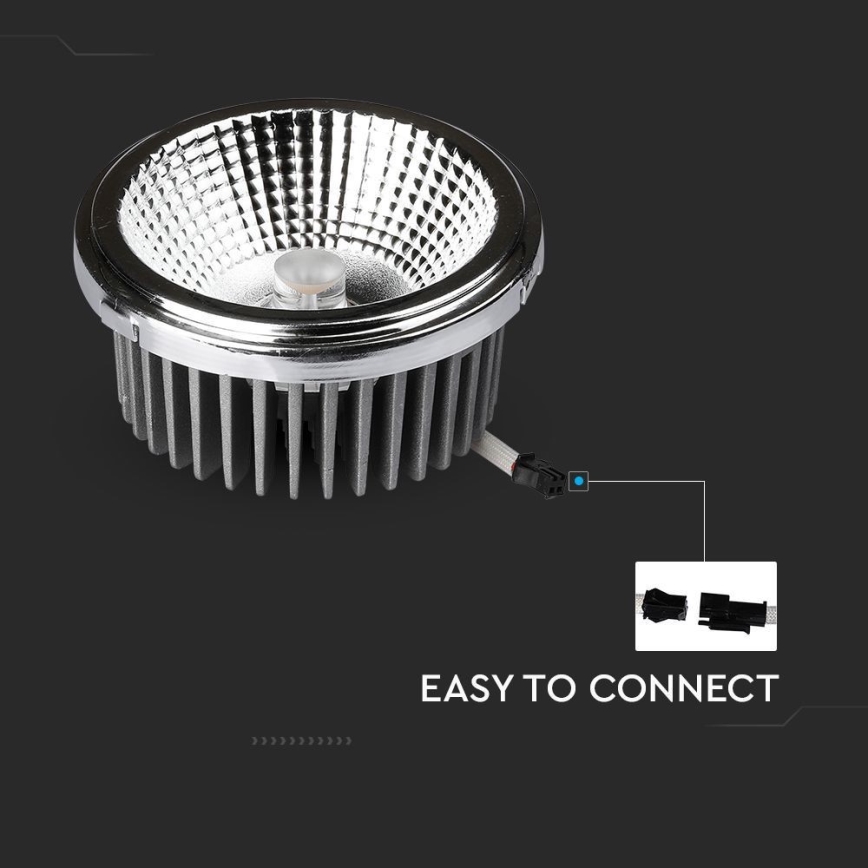 LED Foco empotrable LED/20W/230V 3000K 40°/20° diá. 11 cm cromo brillante