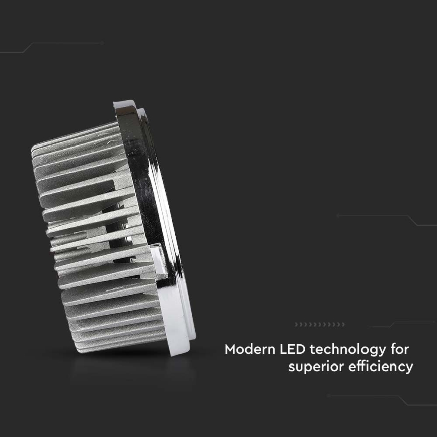 LED Foco empotrable LED/20W/230V 3000K 40°/20° diá. 11 cm cromo brillante