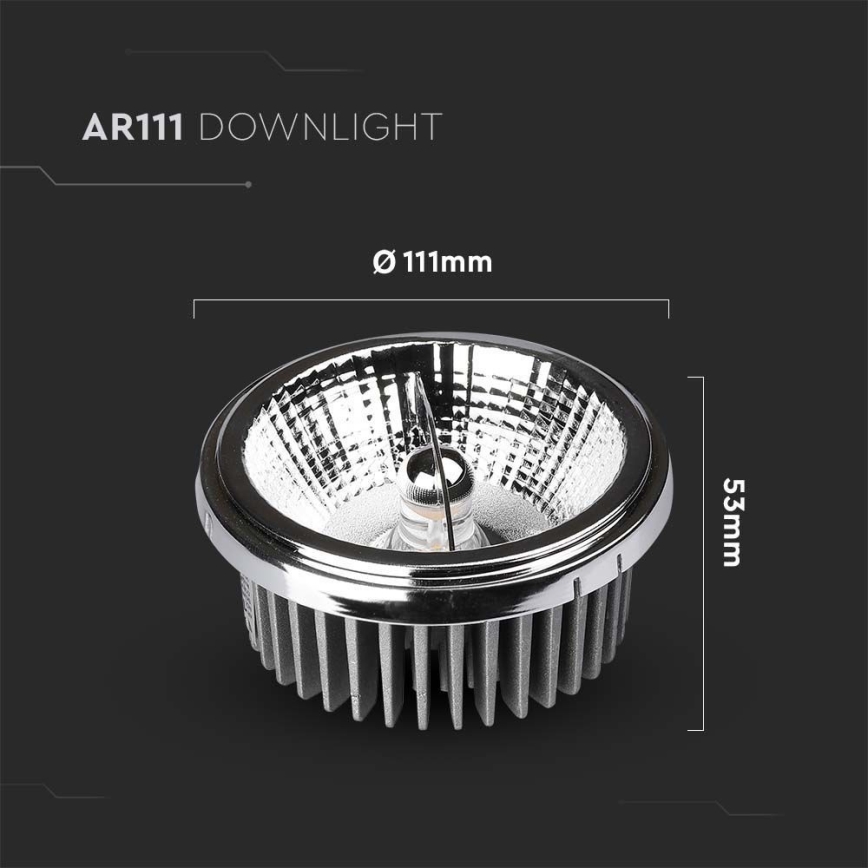 LED Foco empotrable LED/20W/230V 3000K 40°/20° diá. 11 cm cromo brillante