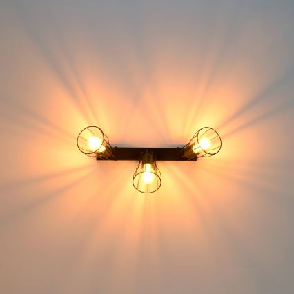 LED Foco TUBE II 3xE27/15W/230V negro