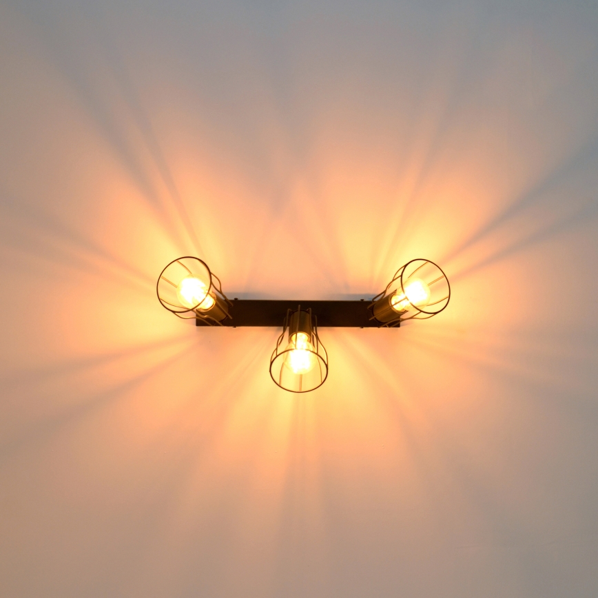 LED Foco TUBE II 3xE27/15W/230V negro