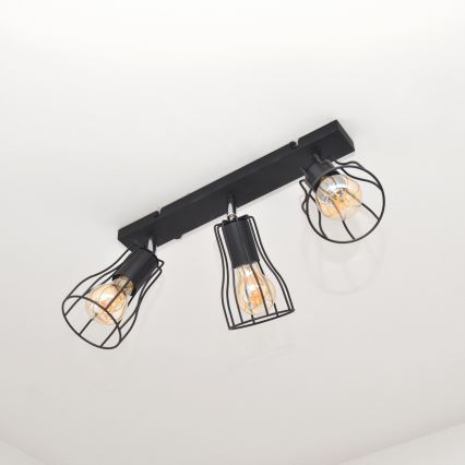 LED Foco TUBE II 3xE27/15W/230V negro
