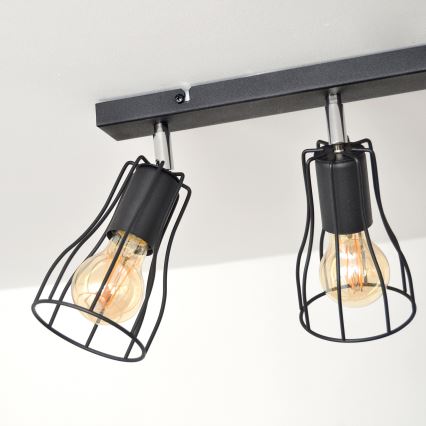 LED Foco TUBE II 3xE27/15W/230V negro