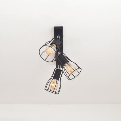 LED Foco TUBE II 3xE27/15W/230V negro