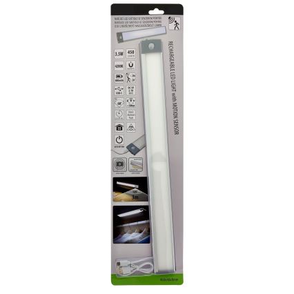 LED Iluminación para muebles recargable con sensor LED/3,5W/5V USB 800 mAh 4200K 46 cm